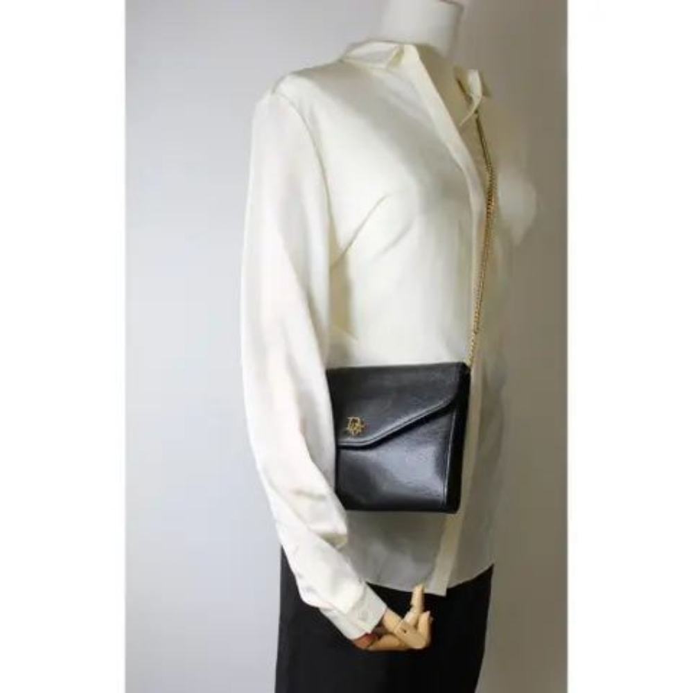 Christian Dior Vintage Leather Shoulder Bag Black - Picture 6 of 13